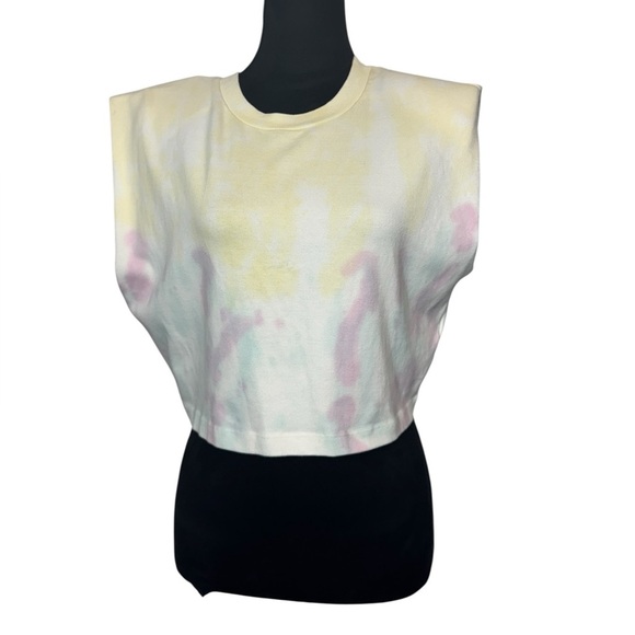 All Saints Coni Cropped Tie Dye Tank Top - Picture 2 of 9
